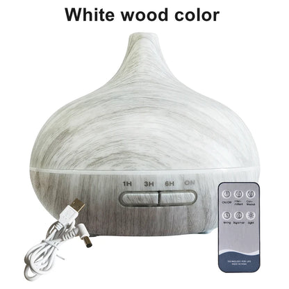 Diffuseur d’Huiles Essentielles USB – Bois & 7 LED 550ml