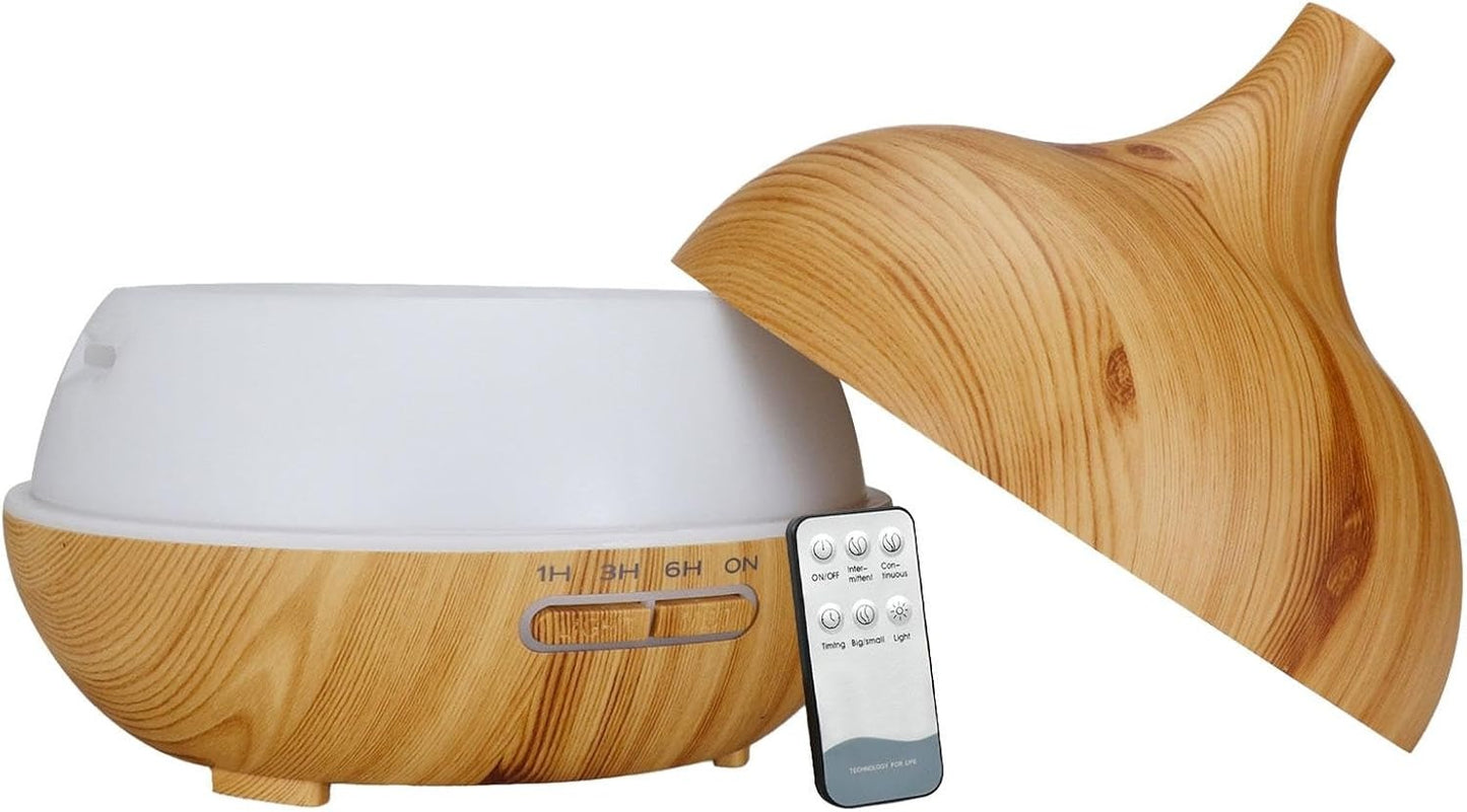 Diffuseur d’Huiles Essentielles USB – Bois & 7 LED 550ml