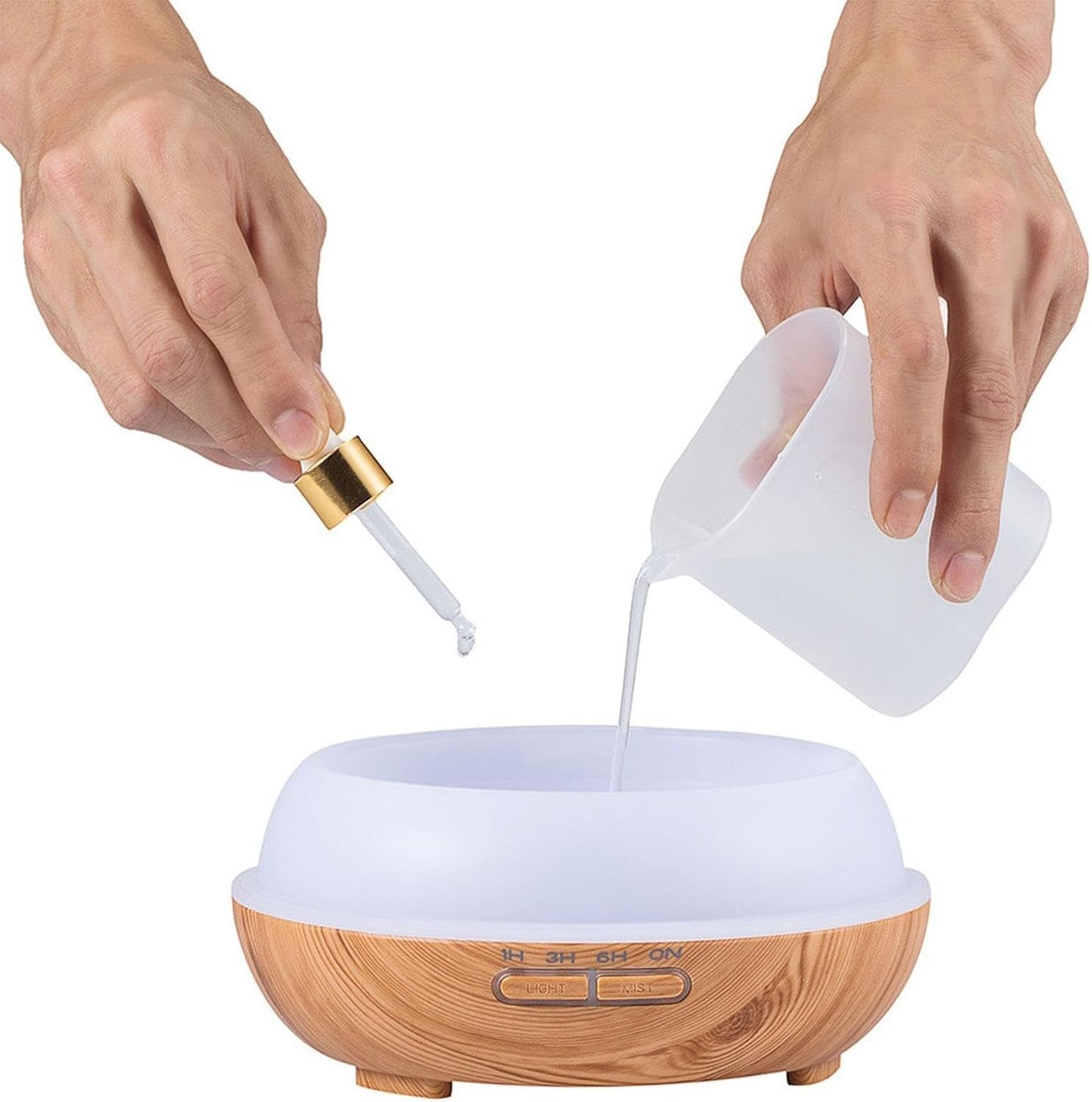 Diffuseur d’Huiles Essentielles USB – Bois & 7 LED 550ml